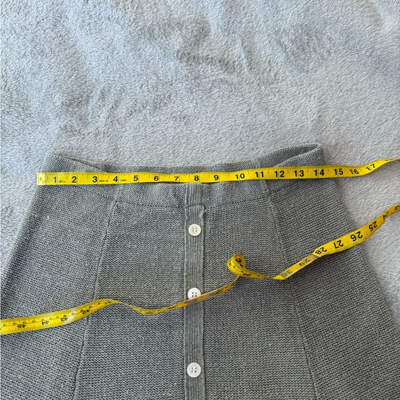 Isabella Bird Linen Silk Knit Button Front Midi Skirt Olive Green Size L Coastal - Picture 9 of 12